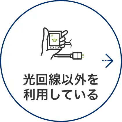 光回線以外を利用している
